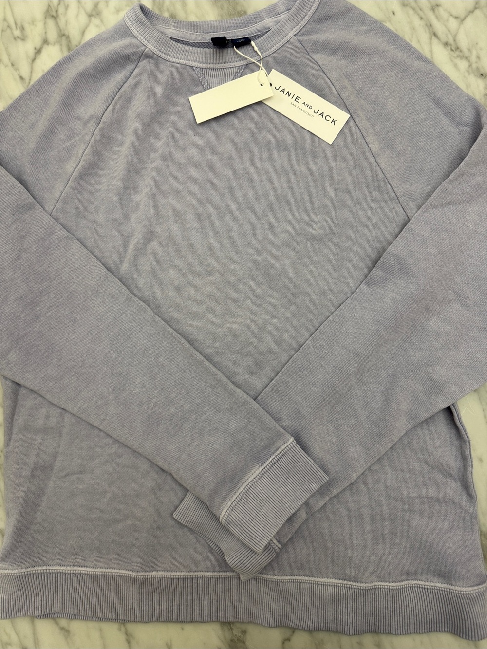 NWT Janie and Jack Blue Crewneck Sweatshirt. Size 14 - see pic.2 for color